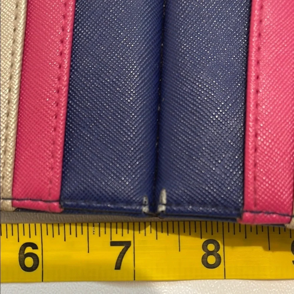 Mark. Blue Wristlet Wallet with Gold Accents